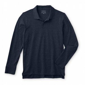 Simply Styled L/S Polo Shirt - Navy Blazer
